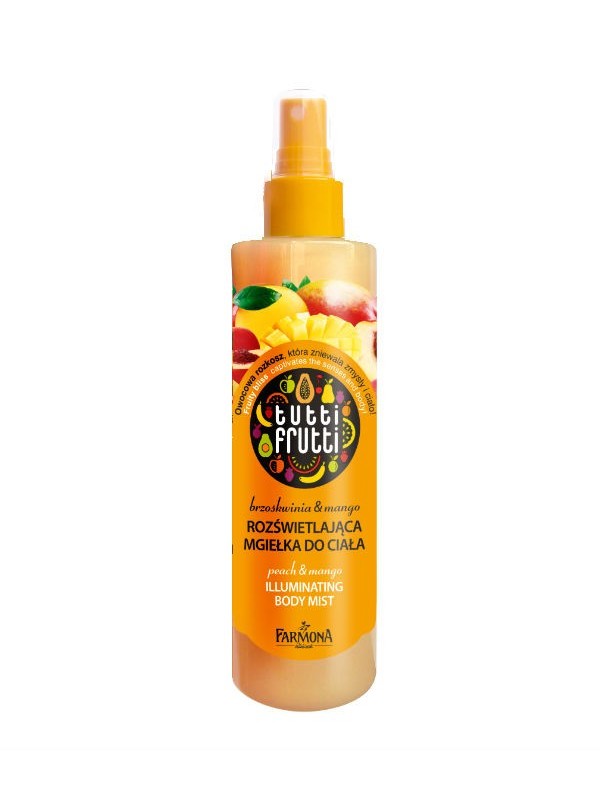 Farmona Tutti Frutti Mgiełka do ciała rozświetlająca Brzoskwinia i Mango 200 ml