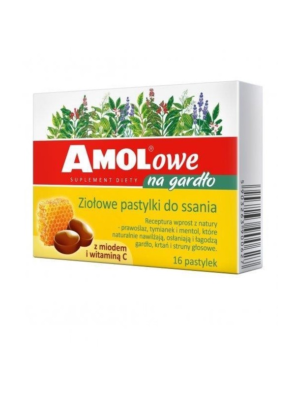 Amolowe throat honey with vitamin C 16 lozenges