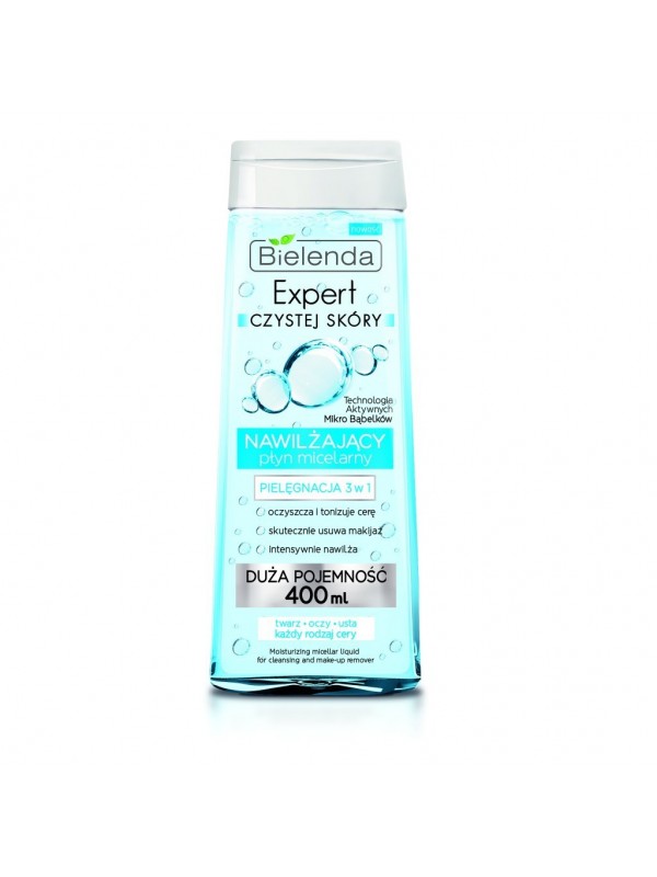 Bielenda SKIN CLINIC Clean Skin Expert nawilżający Płyn micelarny 3w1 400 ml