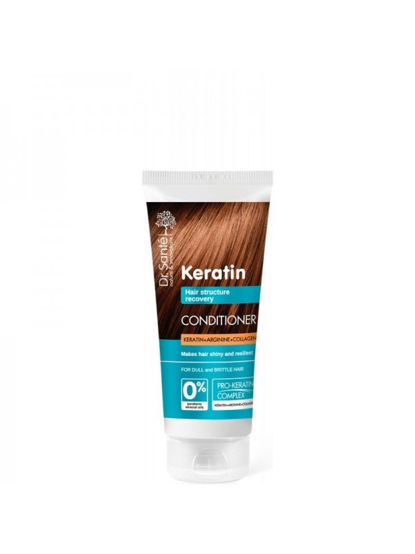 Dr. Santé Keratin Hair Odżywka do włosów z keratyną, argininą i kolagenem do włosów matowych i łamliwych 200 ml