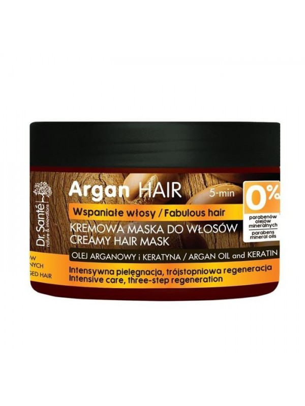 Dr. Santé Argan Hair Creamy, regenerating hair mask with argan oil and keratin 300 ml