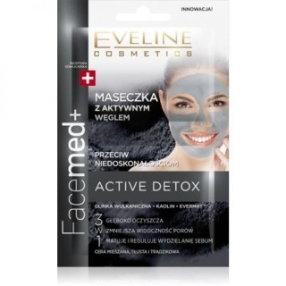 Eveline Facemed+ Maseczka DUO z aktywnym węglem przeciw niedoskonałościom 2 x 5 ml