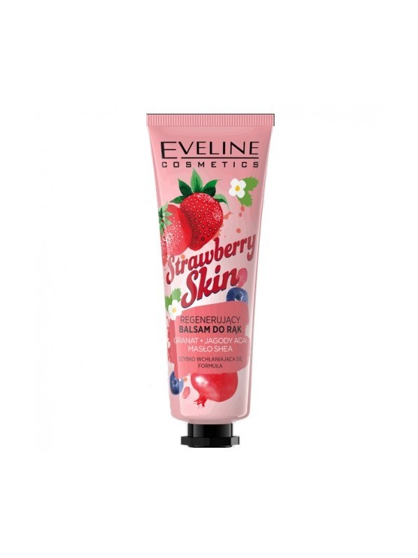 Eveline Strawberry Skin Balsam do rąk regenerujący Granat+Jagody Acai + Masło shea 50 ml