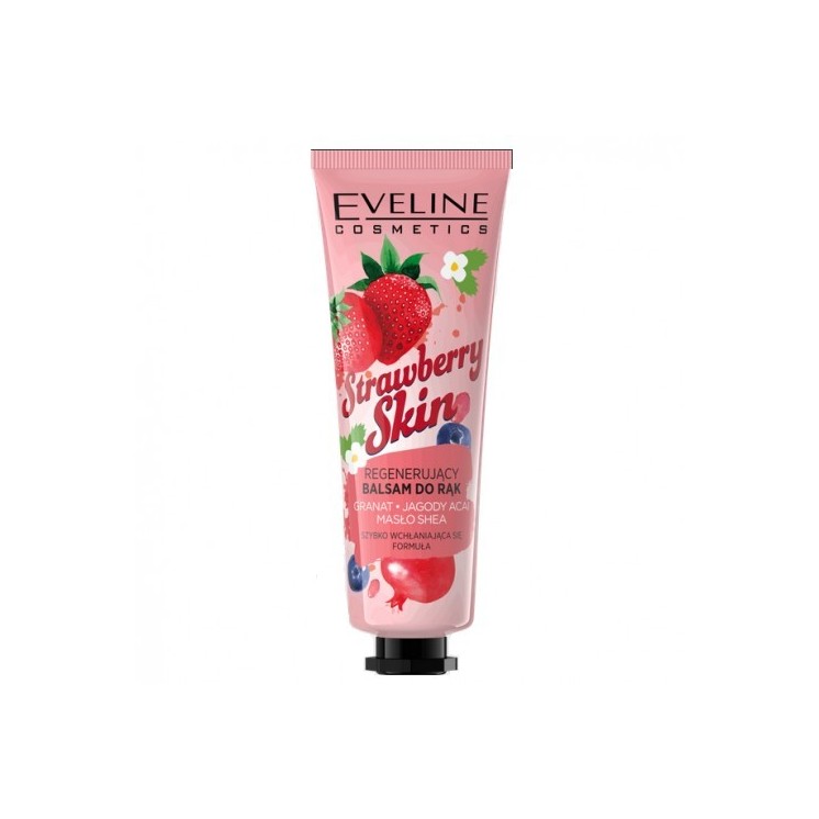 Eveline Strawberry Skin Balsam do rąk regenerujący Granat+Jagody Acai + Masło shea 50 ml