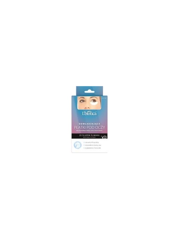 L'biotica Rejuvenating eye patches with snail slime 3x2 pieces