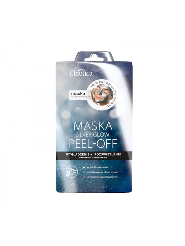 L'biotica PEEL-OFF MASKA SILVER GLOW WYGŁADZANMIE-ROZŚWIETLANIE 10 g