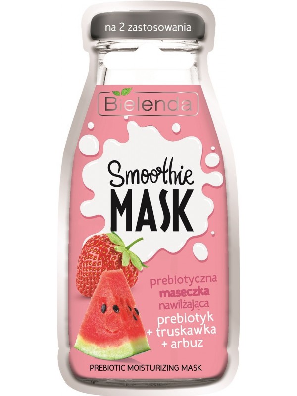 Bielenda Smoothie Mask maseczka nawilżająca Prebiotyk + Truskawka + Arbuz 10 g