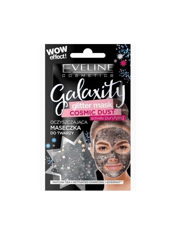 Eveline Glitter Mask Black Cleansing face mask 10 ml