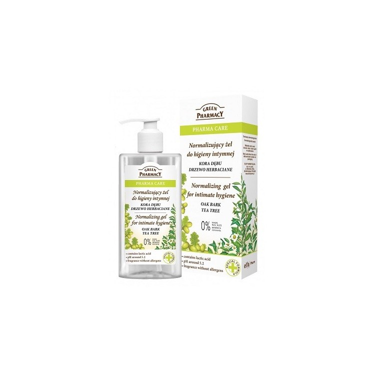 Green Pharmacy Żel do higieny intymnej Kora Dębu, Drzewo Herbaciane 300 ml