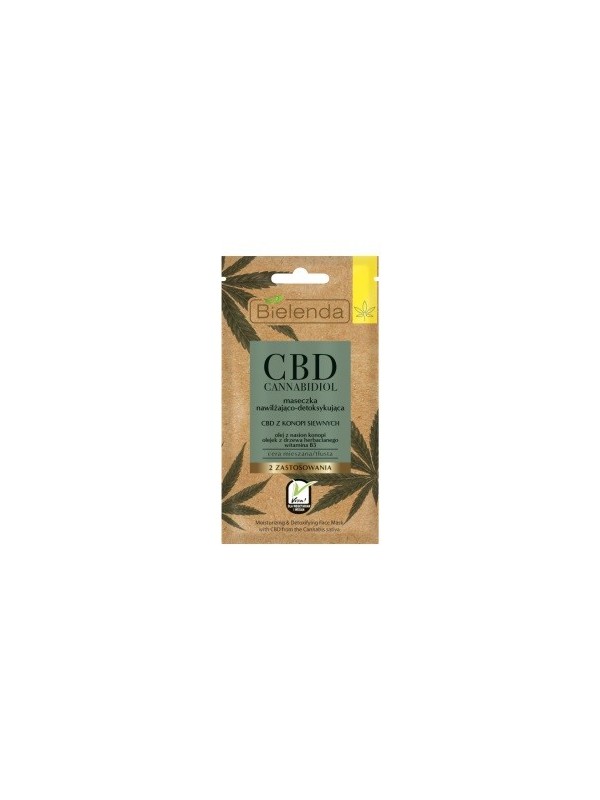 Bielenda CBD Cannabidiol Maseczka nawilżająco-detoksykująca z CBD z konopi siewnych cera mieszana / tłusta 8 g