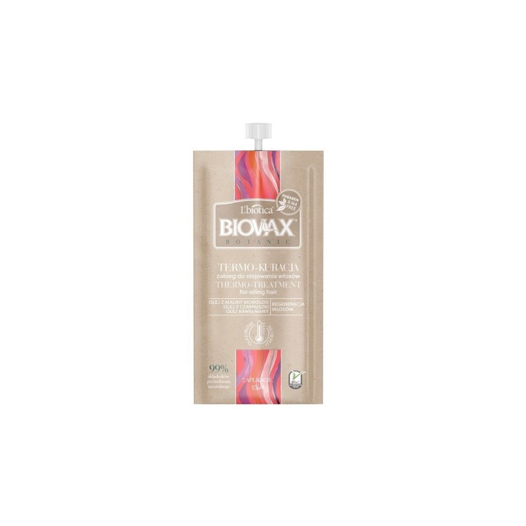 L'biotica BIOVAX BOTANIC RASPBERRY, NIGELLA, COTTON HAIR OIL TREATMENT 15 ML