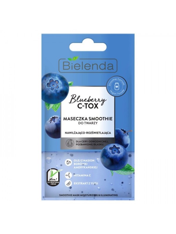 Bielenda Blueberry C-Tox Maseczka smoothie do twarzy 8 g