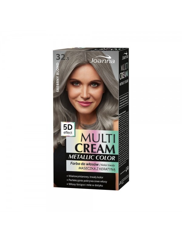 Joanna Multi Cream Color Metallic Farba do włosów /32,5/ Srebrny blond