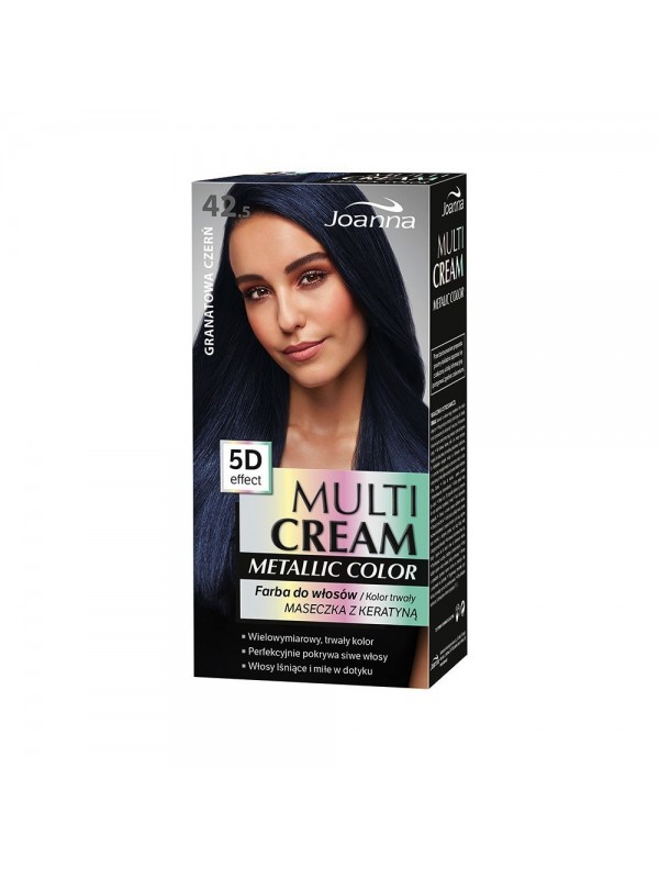 Joanna Multi Cream Color Metallic Farba do włosów /42,5/ Granatowa czerń