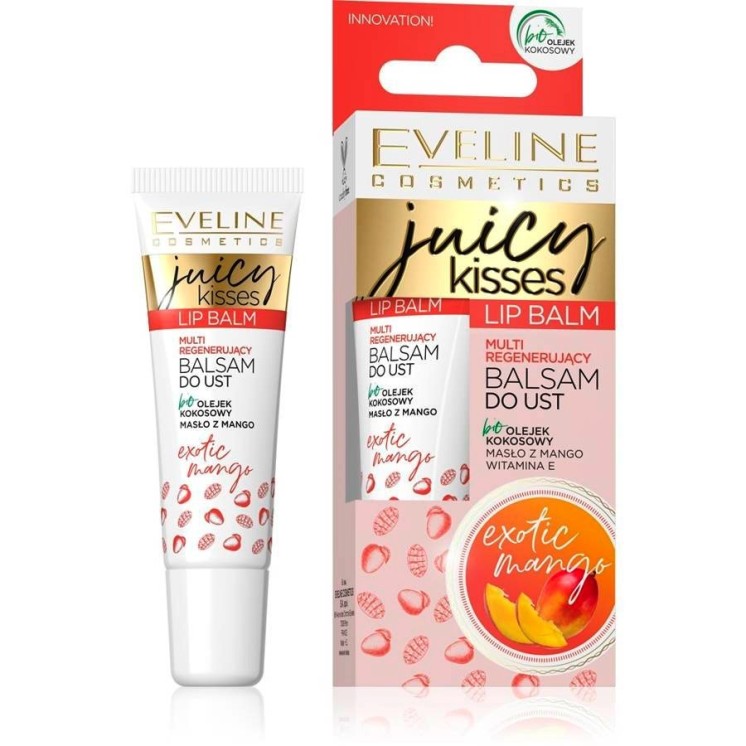 Eveline Juicy Kisses Balsam do ust regenerujący Mango 12 ml