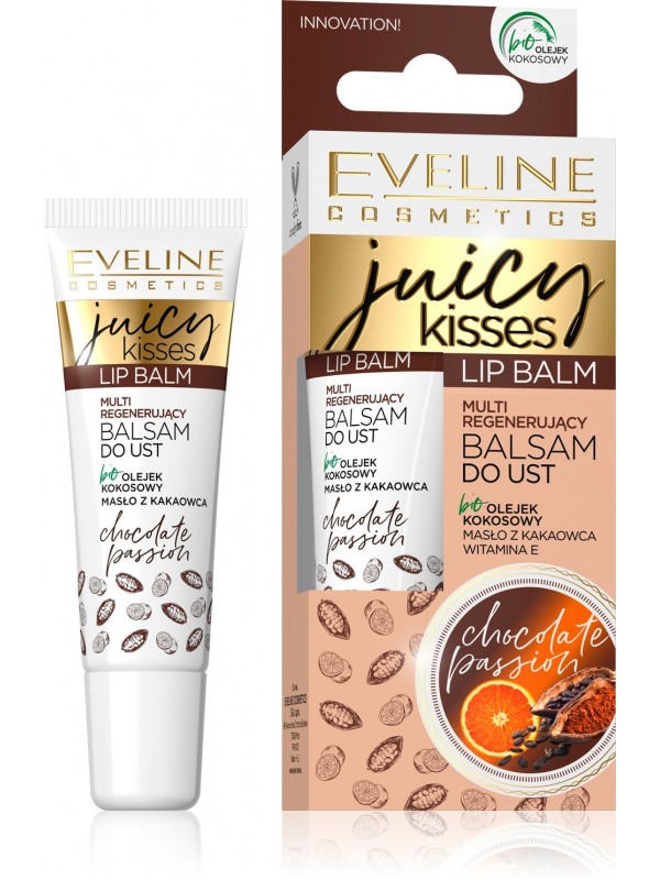 Eveline Juicy Kisses Balsam do ust regenerujący Czekolada 12 ml