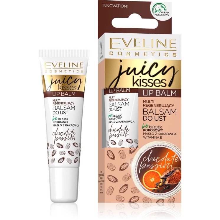 Eveline Juicy Kisses Balsam do ust regenerujący Czekolada 12 ml