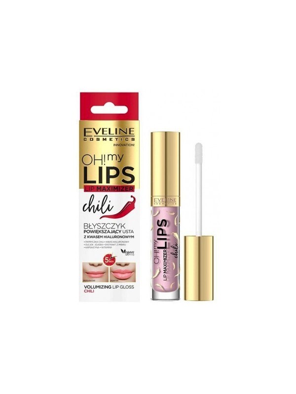 Eveline OH! MY LIPS Błyszczyk powiększający usta z kwasem hialuronowym Chili 4,5 ml