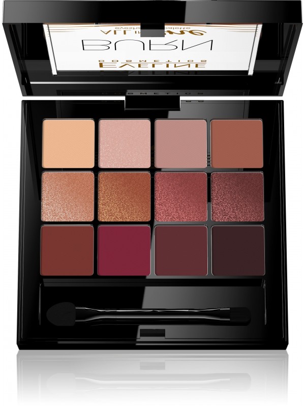 Eveline Eye shadows All In One 12 colors Burn