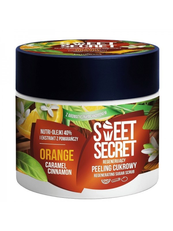 Farmona Sweet Secret Regenerujący peeling cukrowy do ciała Pomarańcza z Karmelem i Cynamonem 200 g