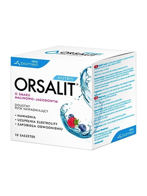 Orsalit Electrolytes for adults raspberry-lemon flavor 10 sachets