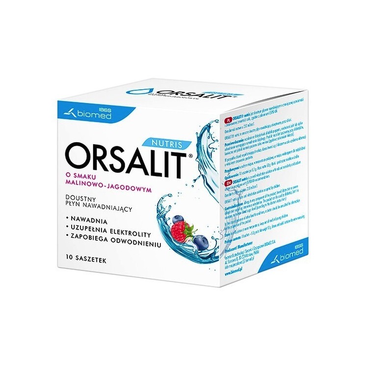 Orsalit Electrolytes for adults raspberry-lemon flavor 10 sachets