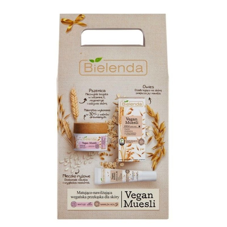 Bielenda Gift Set Vegan Muesli Mattifying face cream 50 ml + Moisturizing eye cream 15 ml
