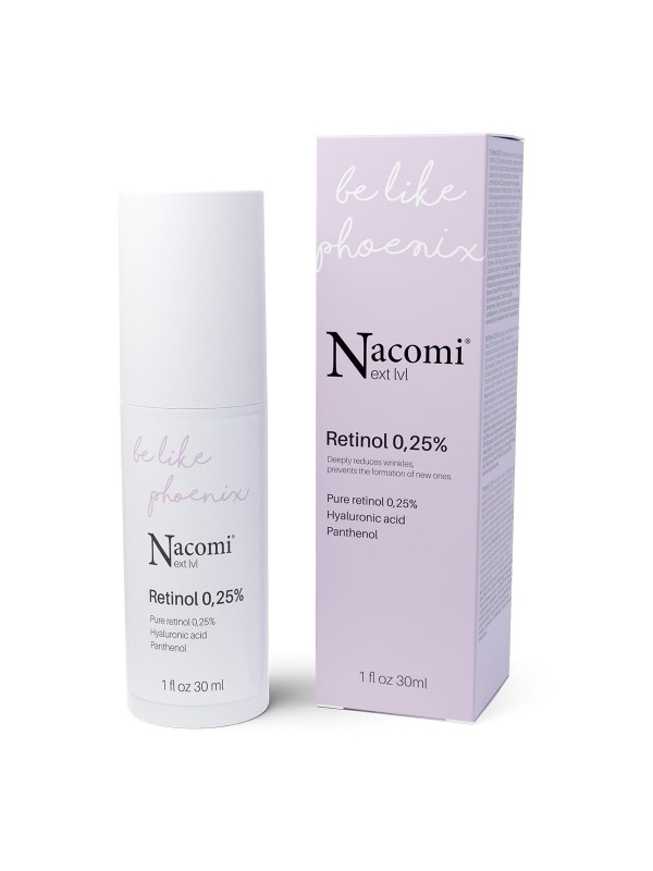 Nacomi Next Level Serum do twarzy na noc z czystym Retinolem 0,25% 30 ml