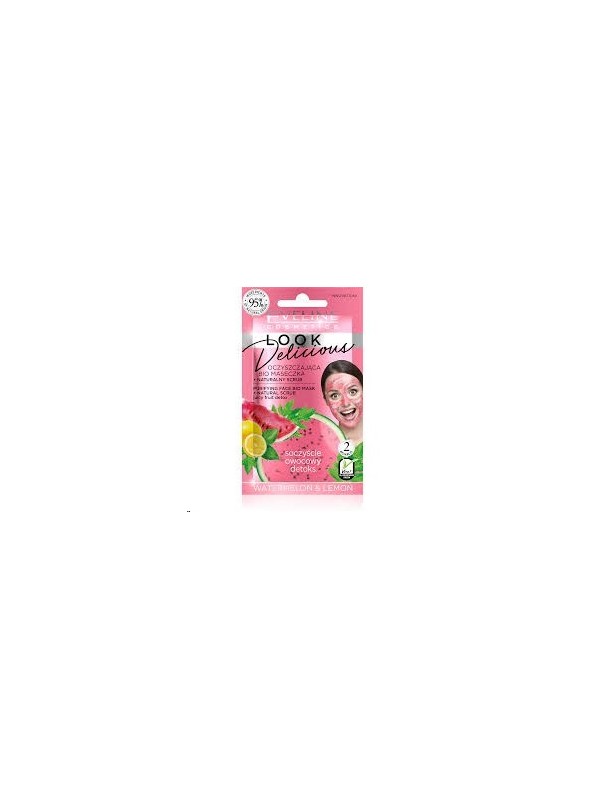 Eveline Look Delicious Cleansing Bio Mask + Natural Scrub Watermelon & Lemon 10 ml