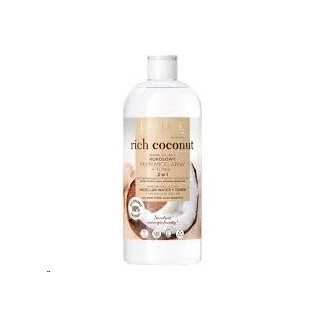 Eveline Rich Coconut 2 in 1 Micellar Liquid + Moisturizing Toner 500 ml