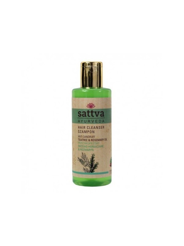 Sattva Ayurveda Szampon ziołowy przeciwłupieżowy Drzewo Herbaciane & Rozmaryn 210 ml