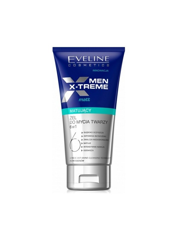 Eveline Men X-Treme 6in1 Matt Mattifying face wash gel 150 ml