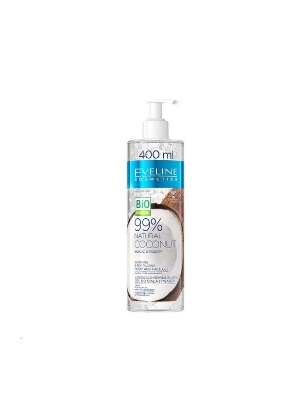 Eveline 99% Natural Coconut Soothing and revitalizing body and face gel 400 ml