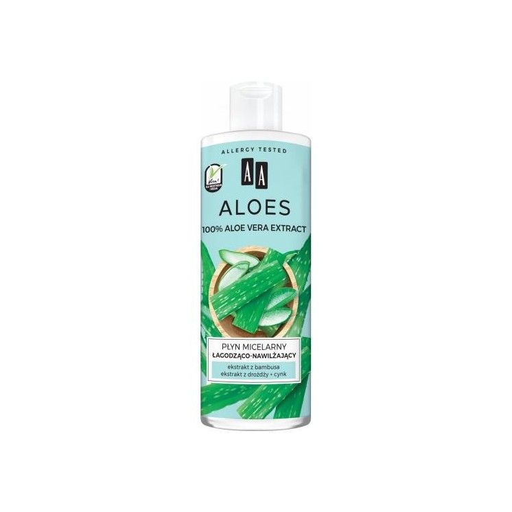 AA Aloes 100% aloe vera extract Płyn micelarny łagodząco-nawilżający 400 ml