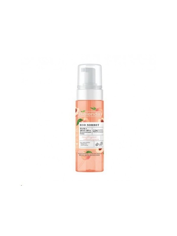 Bielenda ECO SORBET Pianka micelarna do oczyszczania twarzy nawilżająco-odżywcza Brzoskwinia 150 ml