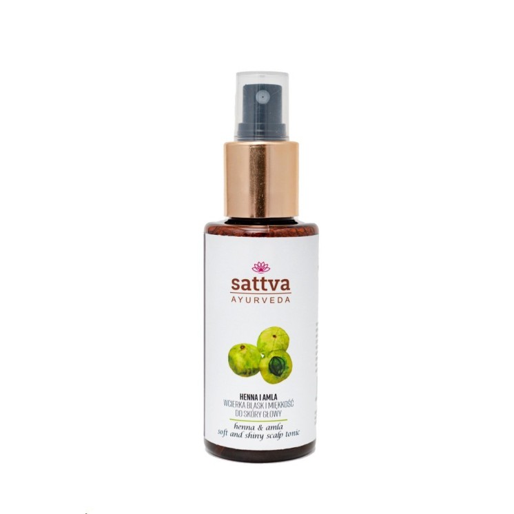 Sattva Ayurveda Wcierka do skóry głowy blask i miękkość Henna i Amla 100 ml