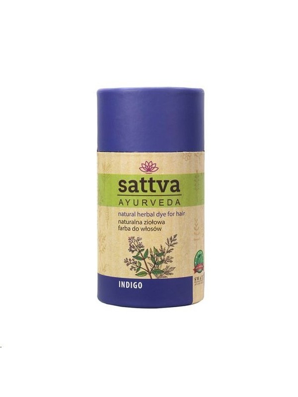 Sattva Ayurveda Naturalna ziołowa Farba do włosów Indigo 150 g