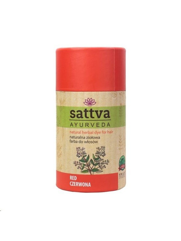 Sattva Ayurveda Naturalna ziołowa Farba do włosów Czerwona 150 g