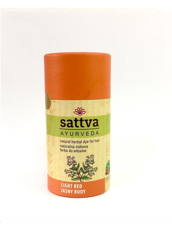 Sattva Ayurveda Naturalna ziołowa Farba do włosów Jasny Rudy 150 g