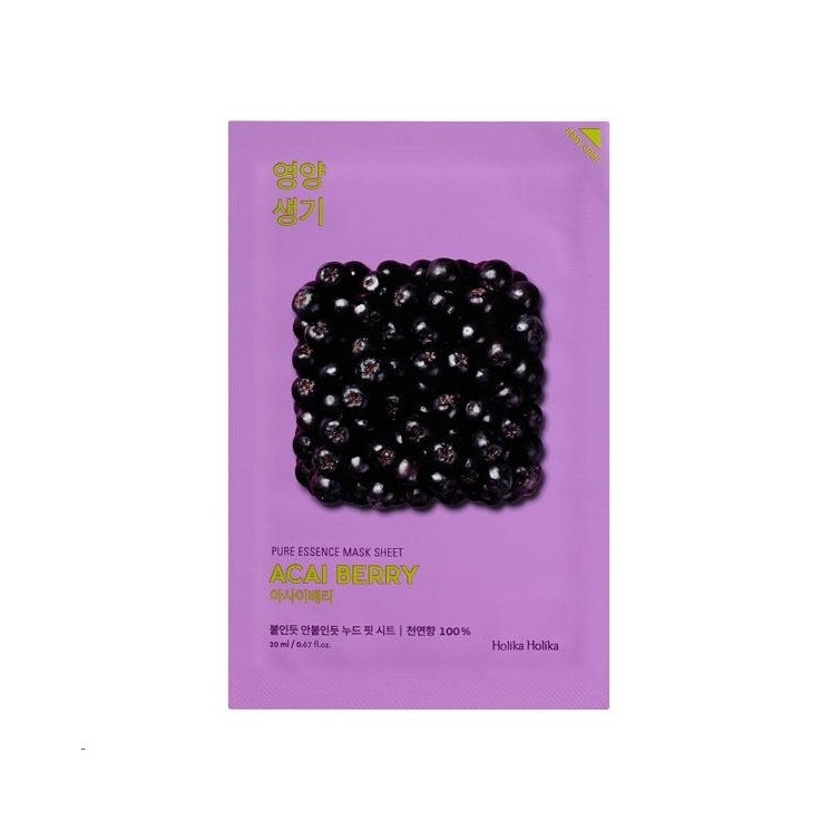 Holika Holika Pure Essence Mask Sheet - Maseczka do twarzy w płacie z ekstraktem z owoców Acai 23 g