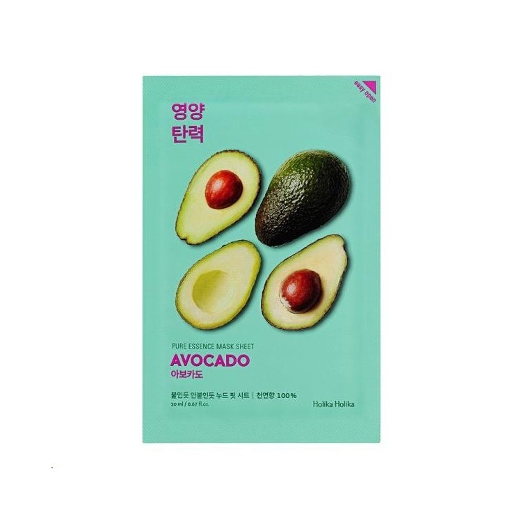 Holika Holika Pure Essence Mask Sheet - Face sheet mask with Avocado extract 23 g
