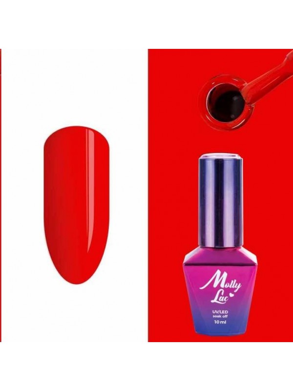 MollyLac /42/ Elite Women Hybrid Nail Polish Crimson 5 ml