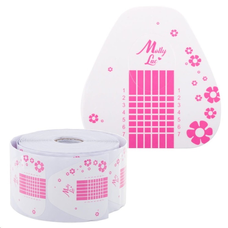 MollyLac Basic Flowers Szablony formy do paznokci 500 sztuk