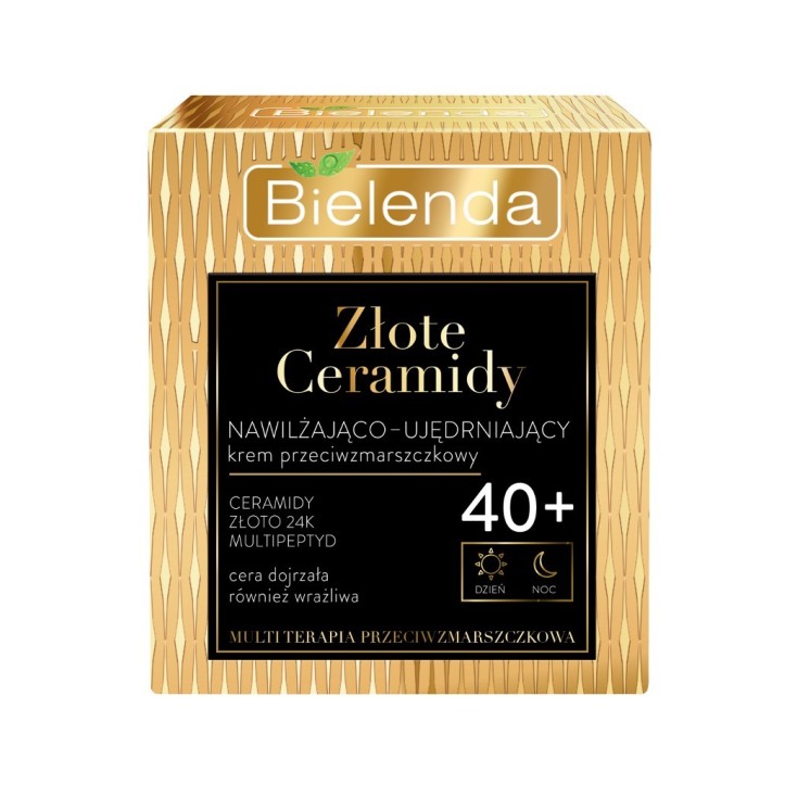 Bielenda ZŁOTE CERAMIDY Krem do twarzy przeciwzmarszczkowy 40+ nawilżająco-ujędrniający 50 ml