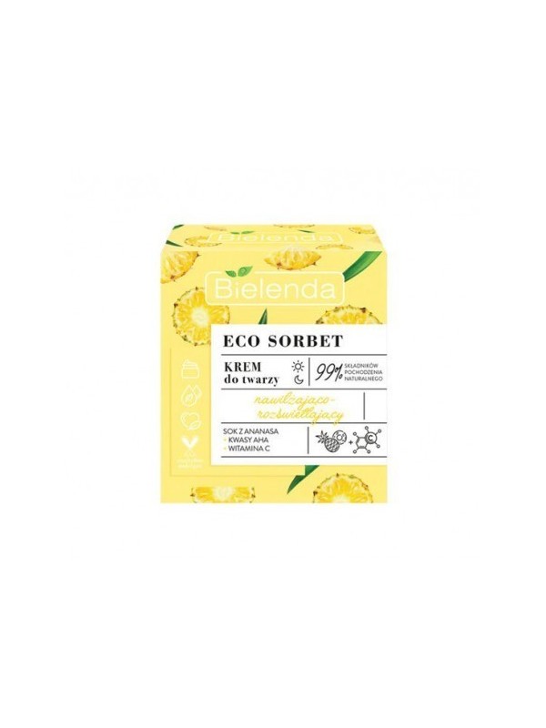 Bielenda ECO SORBET Krem do twarzy nawilżająco-rozświetlający Ananas 50 ml