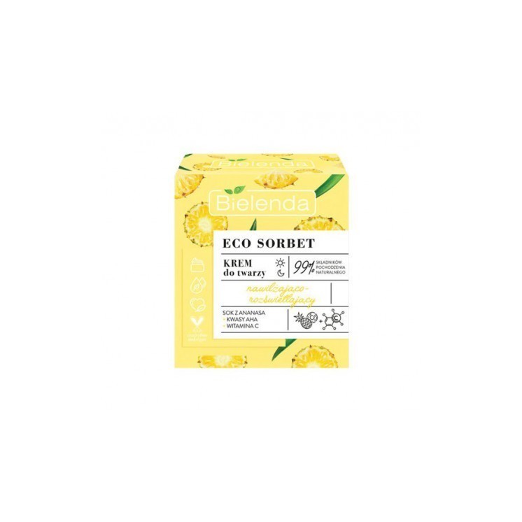 Bielenda ECO SORBET Krem do twarzy nawilżająco-rozświetlający Ananas 50 ml