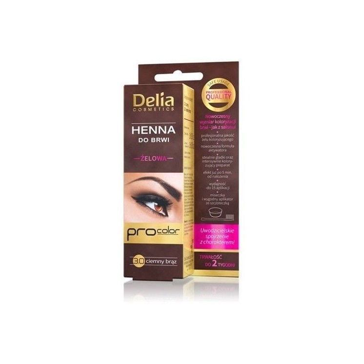 Delia Henna do brwi żelowa 3.0 Ciemny brąz