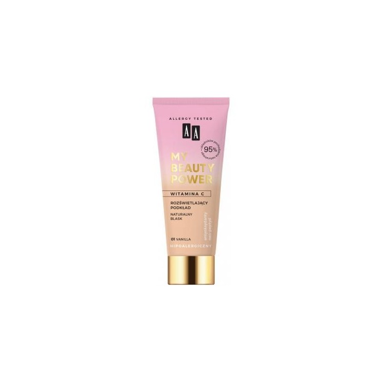 AA MY BEAUTY POWER illuminating Natural glow foundation /01/ Vanilla 30 ml