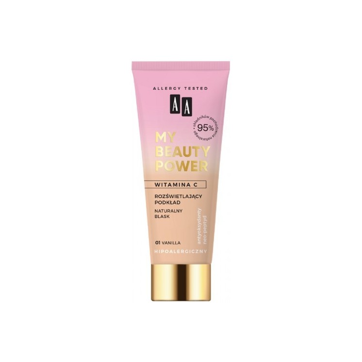 AA MY BEAUTY POWER rozświetlający Podkład naturalny blask /03/ Beige 30 ml