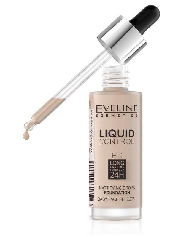 Eveline Liquid Control Podkład w Droperze /001/ Porcelain 32 ml